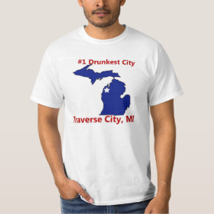 Ciudad de Drunkest en camiseta transversal de los