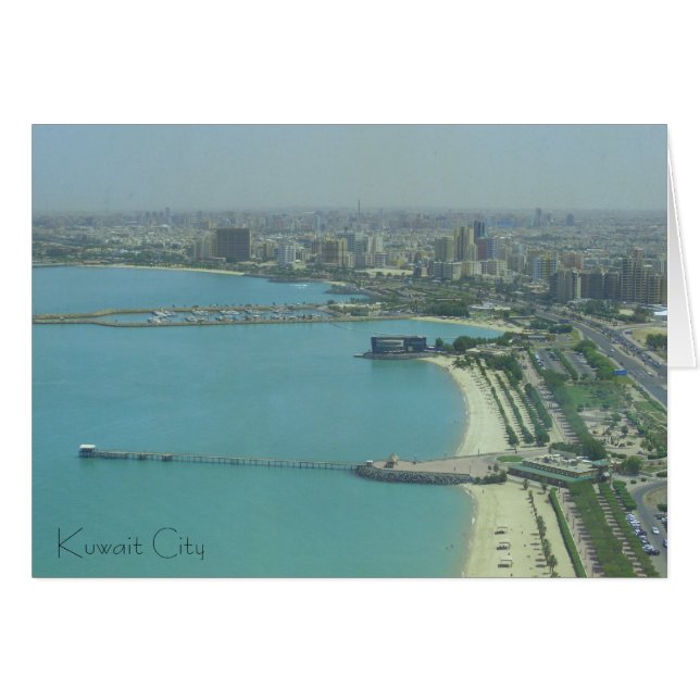 Ciudad de Kuwait - vista de los pájaros (Anverso (Horizontal))