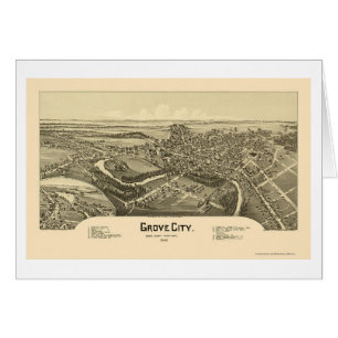 Ciudad de la arboleda, mapa panorámico del PA -