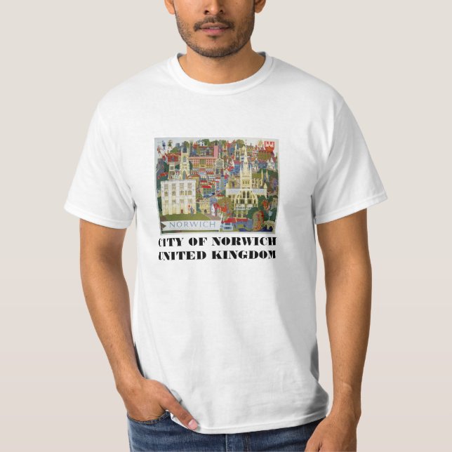 CIUDAD DE LA CAMISETA DE NORWICH REINO UNIDO (Anverso)