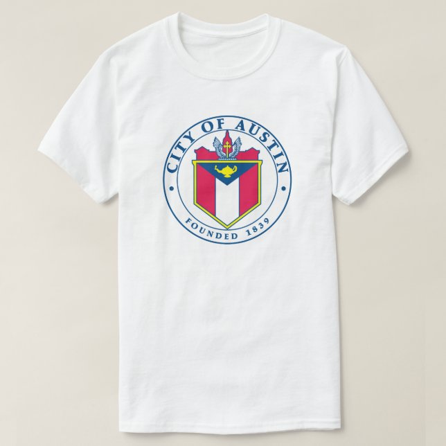 Ciudad de la camiseta oficial del sello de Austin (Diseño del anverso)