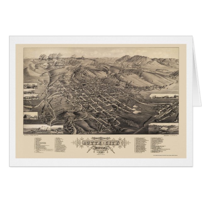 Ciudad de la mota, mapa panorámico de la TA - 1884 (Anverso (Horizontal))