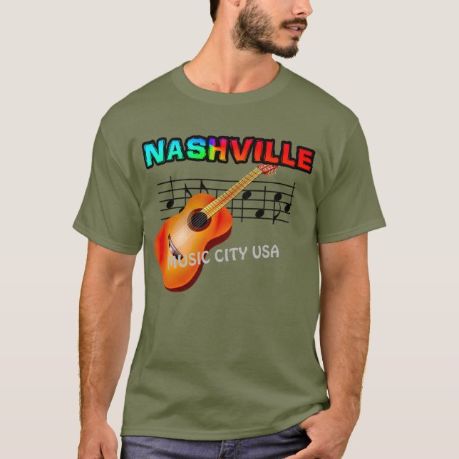 Ciudad de la Música de Nashville — Camiseta mascul (Anverso)