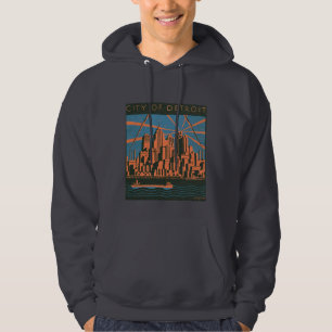 Ciudad de la sudadera con capucha de Detroit