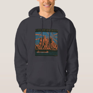 Ciudad de la sudadera con capucha de Detroit