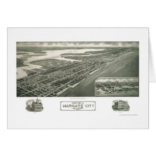 Ciudad de Margate, mapa panorámico de NJ - 1925