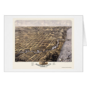 Ciudad de Michigan, EN el mapa panorámico - 1869b