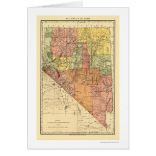 Ciudad de Nevada y mapa 1893 del ferrocarril
