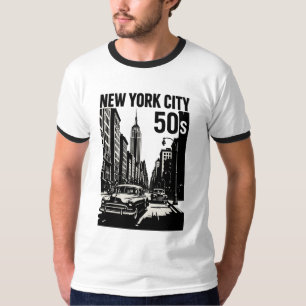 Ciudad de Nueva York - Camiseta de arte retro de l