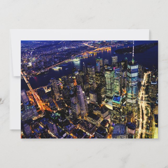 Ciudad de Nueva York, Manhattan, EE.UU. de noche (Anverso)