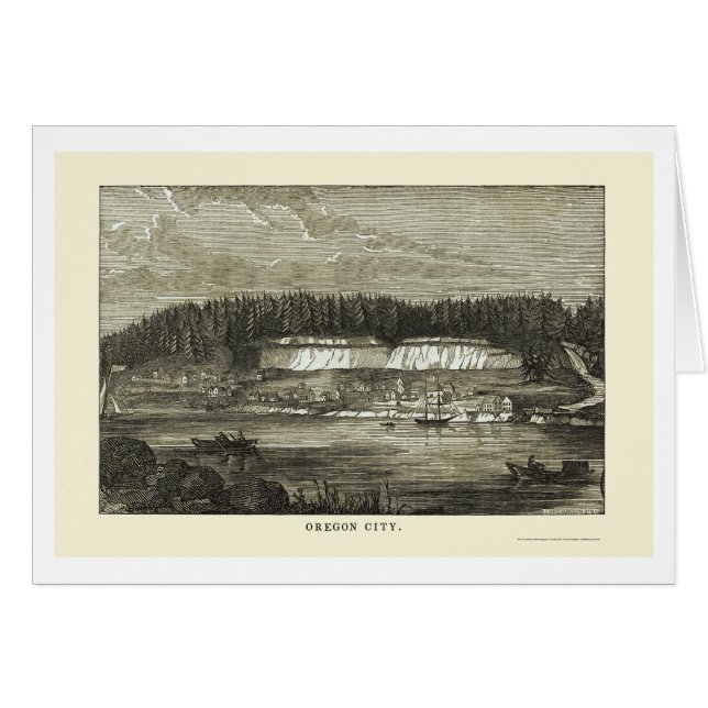 Ciudad de Oregon, O mapa panorámico - 1850 (Anverso (Horizontal))