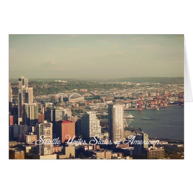 Ciudad de Seattle. Vista desde la torre de la ciud (Anverso (Horizontal))