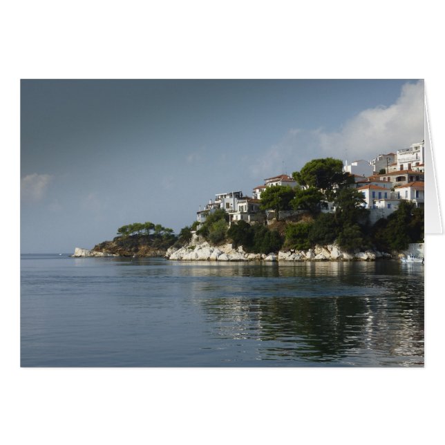Ciudad de Skiathos desde el mar Aguas tranquilas (Anverso (Horizontal))
