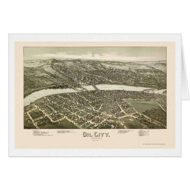 Ciudad del aceite, mapa panorámico del PA - 1896 (Anverso (Horizontal))