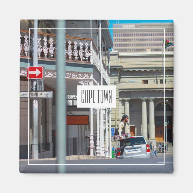 Ciudad del Cabo, Calle de Paisaje Urbano, imán de  (Frente)