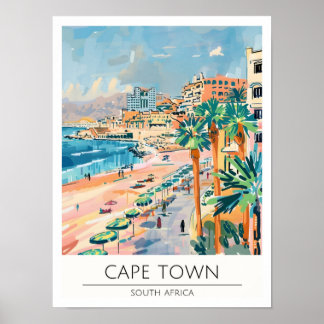 Ciudad del Cabo Sudáfrica Ilustración de Arte Viaj