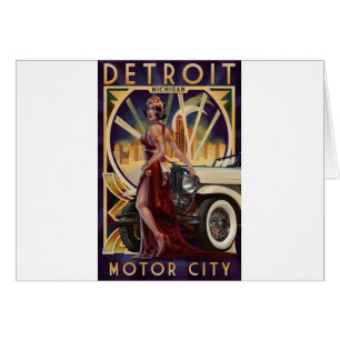 Ciudad del motor de Detroit, Michigan el