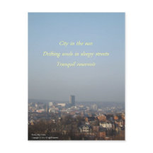 Ciudad en la postal Sun Haiku