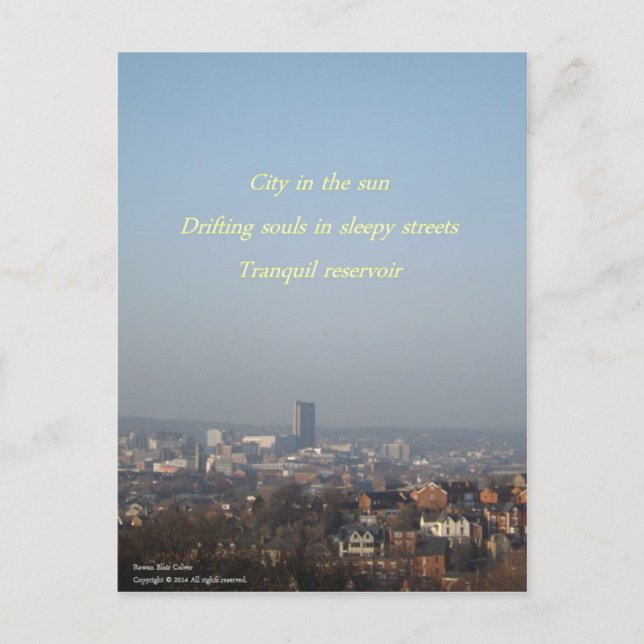 Ciudad en la postal Sun Haiku (Anverso)