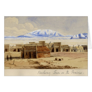 Ciudad ferroviaria en la pradera