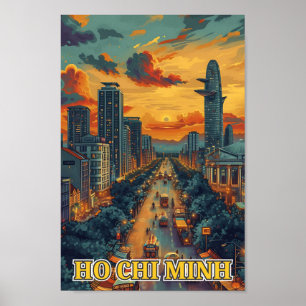 Ciudad Ho Chi Minh Ilustracion de arte de Vietnam