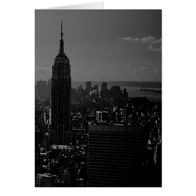 Ciudad Nueva York Blanca y Negra (Frente)