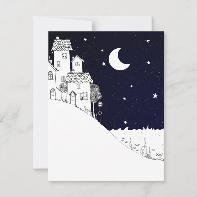 Ciudad portuaria - invitaciones y invitaciones (Anverso)