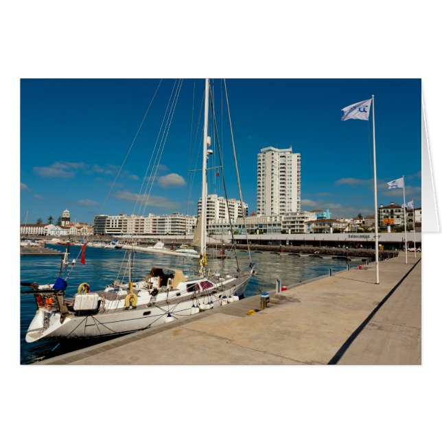 Ciudad portuguesa y yate (Anverso (Horizontal))