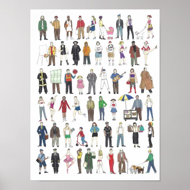 Ciudadanos de Nueva York Posters de la ciudad de N (Frente)