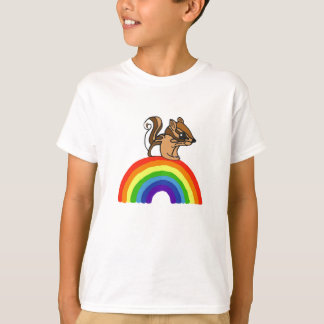 CJ- camisa del Chipmunk y del arco iris