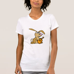 CJ- guitarra que juega la camisa del conejito