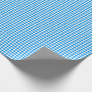 CKC-Gingham 01 Papel de ajuste de regalo azul y bl