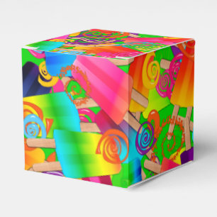 CKC Popsicle Swirls, CAJAS DE FAVOR Neon-SQUARE