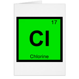 Cl - Símbolo de tabla periódica de química clorina