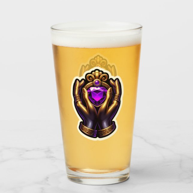 Claddagh Pint Glass (Anverso (lleno))