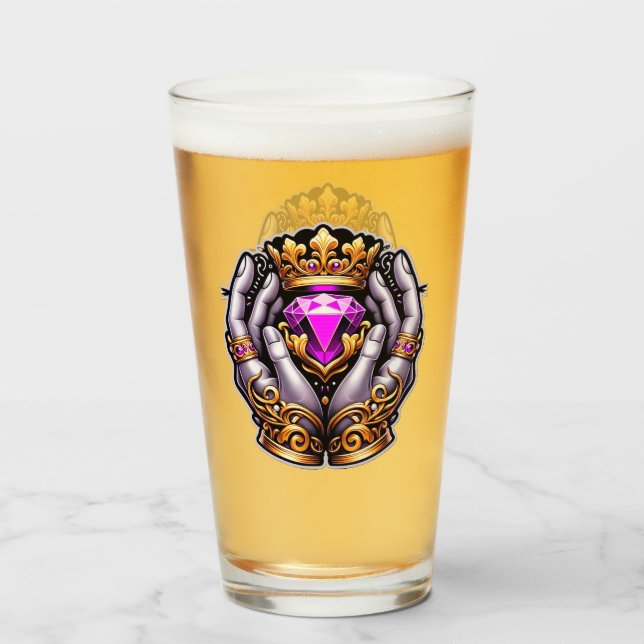 Claddagh Pint Glass (Anverso (lleno))