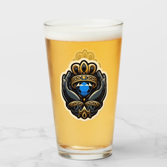 Claddagh Pint Glass (Anverso (lleno))