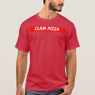 Clam Pizza Caja Roja Logo Graciosa Camiseta