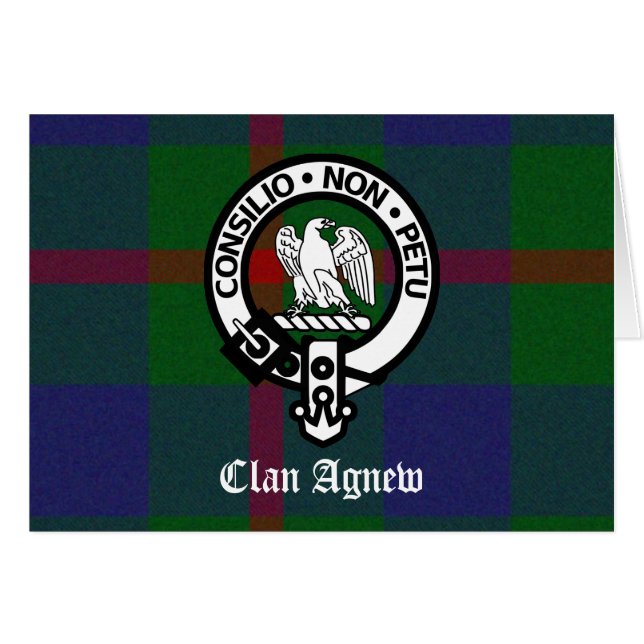 Clan Agnew Tartan Escudo (Anverso (Horizontal))