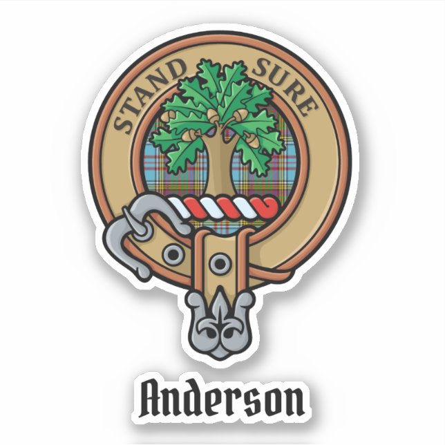 Clan Anderson Escudo Pegatina (Anverso)
