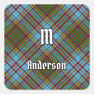 Clan Anderson Tartan Square Pegatina