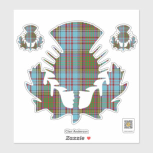 Clan Anderson Thistle Pegatina