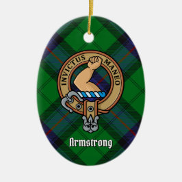 Clan Armstrong Escudo sobre el ornamento cerámico 
