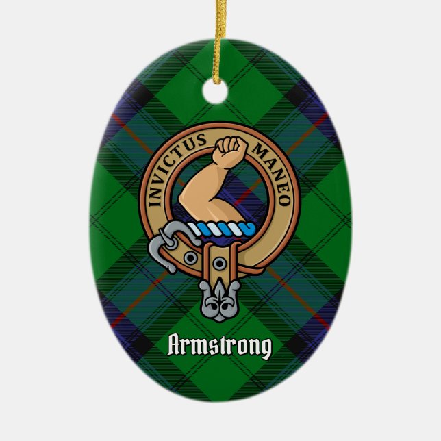 Clan Armstrong Escudo sobre el ornamento cerámico  (Frente)