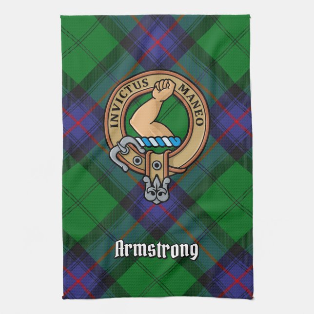 Clan Armstrong Escudo sobre la toalla de cocina de (Vertical)