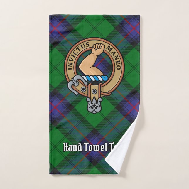Clan Armstrong Escudo sobre Tartán (Toalla de mano)