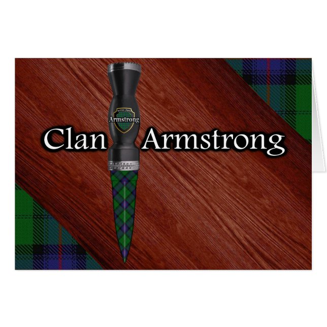 Clan Armstrong Tartan Sgian Dubh Blade (Anverso (Horizontal))