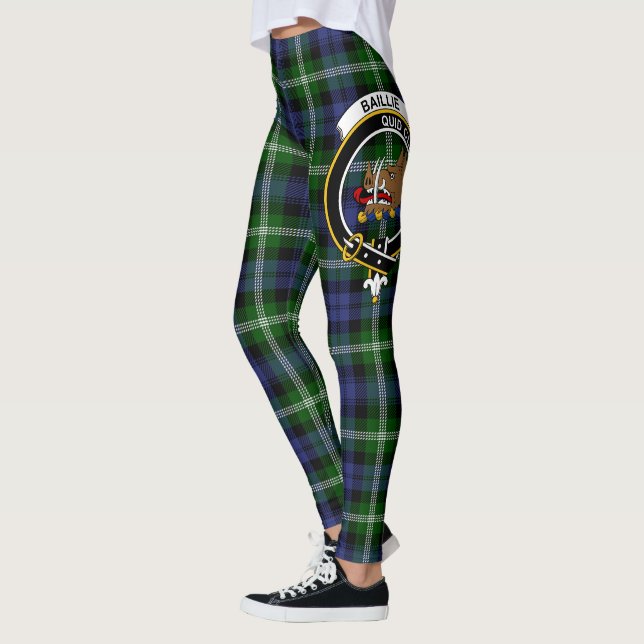 Clan Baillie Escudo Tartán Mujeres Leggings (Izquierda)