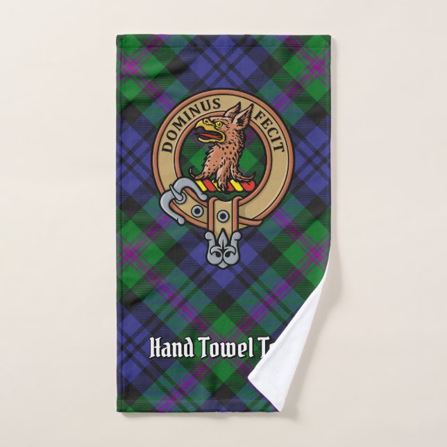 Clan Baird Escudo sobre Tartán (Toalla de mano)