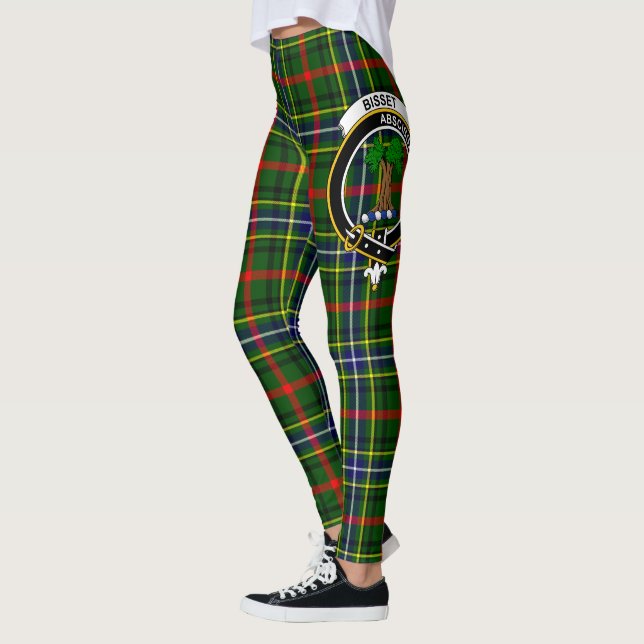 Clan Bisset Escudo Tartán Mujeres Leggings (Izquierda)